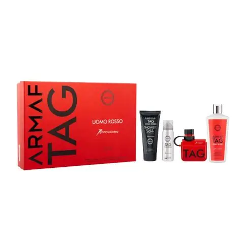 SET 4 PIEZAS DE TAG UOMO ROSSO ARMAF